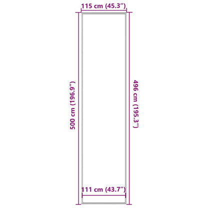 Zerbino Antracite 115x500 cm