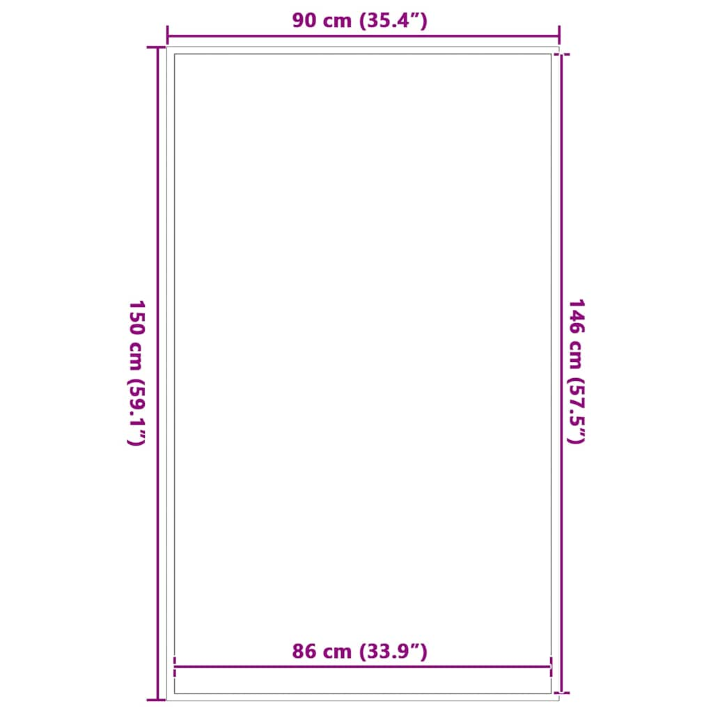 Zerbino Marrone 90x150 cm