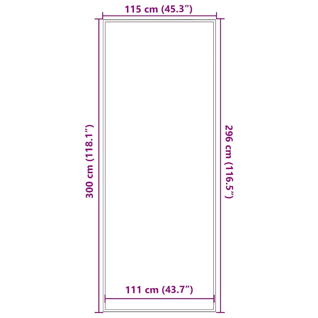 Zerbino Marrone 115x300 cm