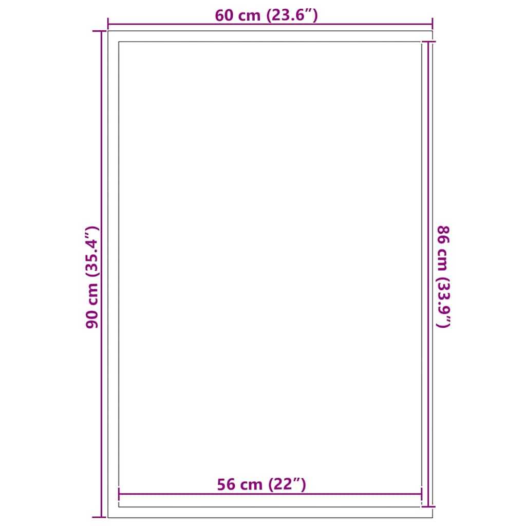 Tappetino Nero 60 x 90 cm Polipropilene | homemem39