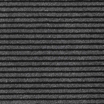 Zerbino a Strisce Nere e Grigie 90x120 cm