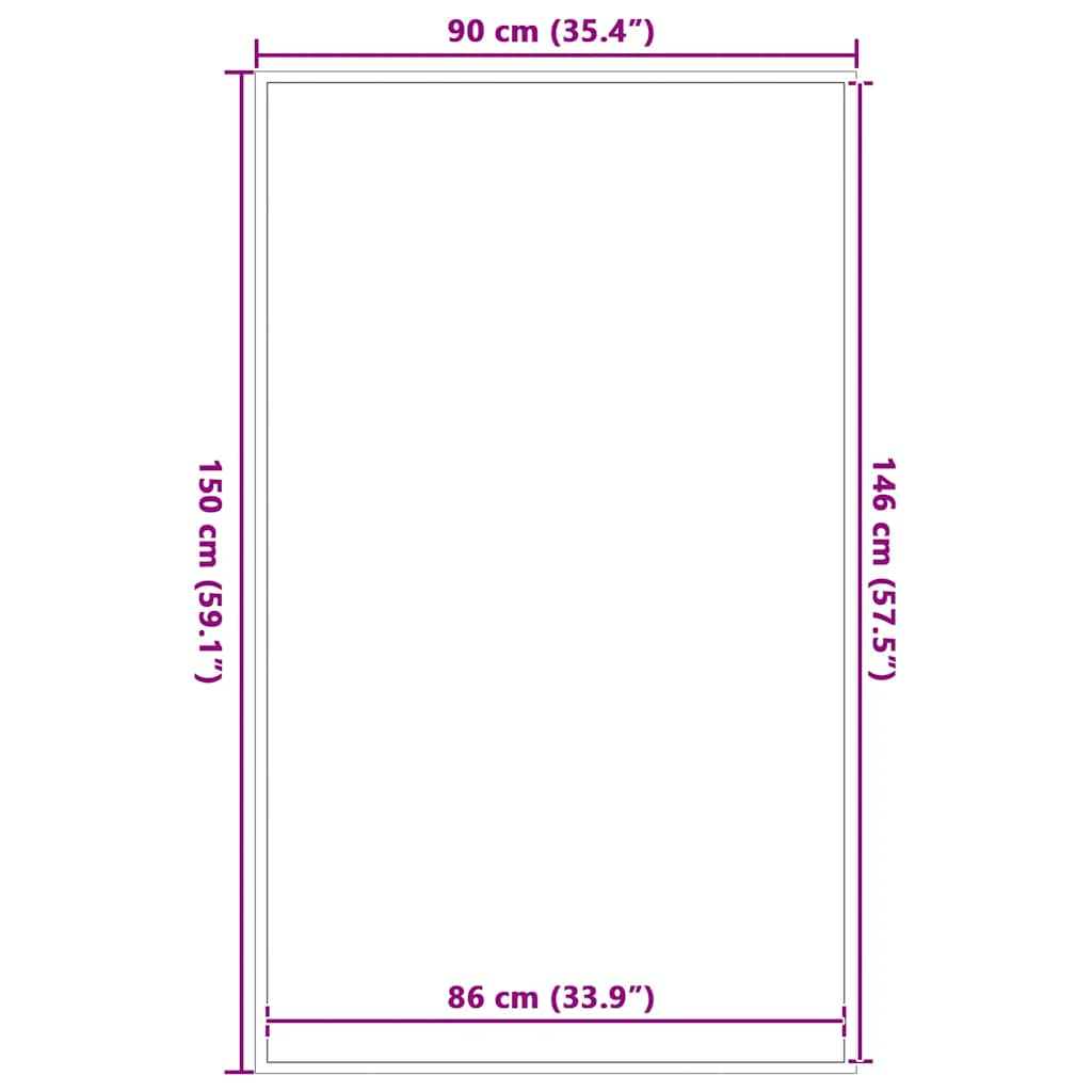 Zerbino a Strisce Nere e Grigie 90x150 cm