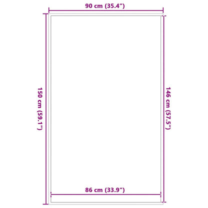 Zerbino a Strisce Nere e Grigie 90x150 cm