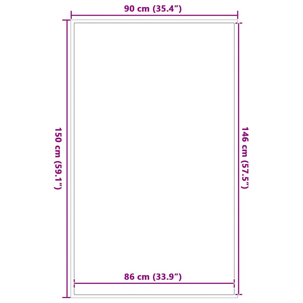 Zerbino a Strisce Nere e Grigie 90x150 cm