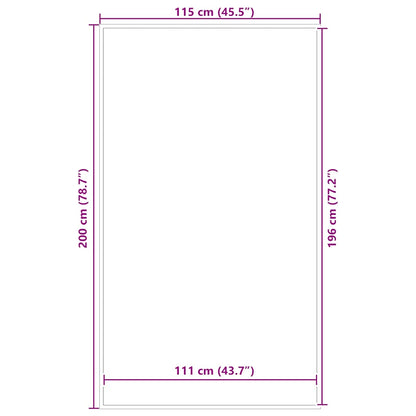 Zerbino a Strisce Nere e Grigie 115x200 cm