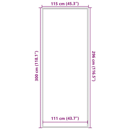 Zerbino a Strisce Nere e Grigie 115x300 cm