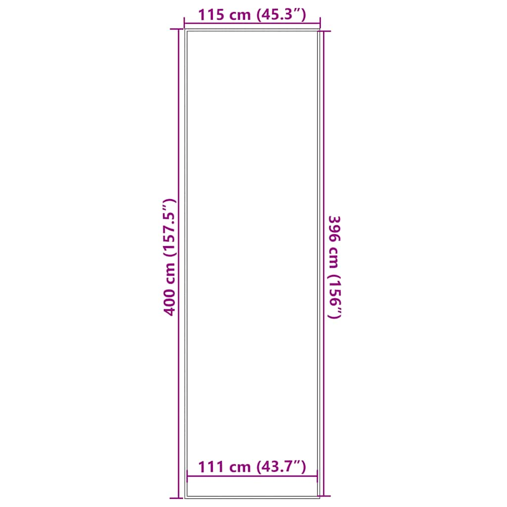 Zerbino a Strisce Nere e Grigie 115x400 cm