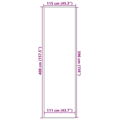 Zerbino a Strisce Nere e Grigie 115x400 cm