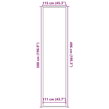 Zerbino a Strisce Nere e Grigie 115x500 cm