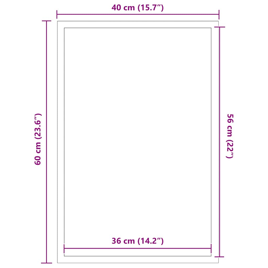 Zerbino Antracite 40x60 cm