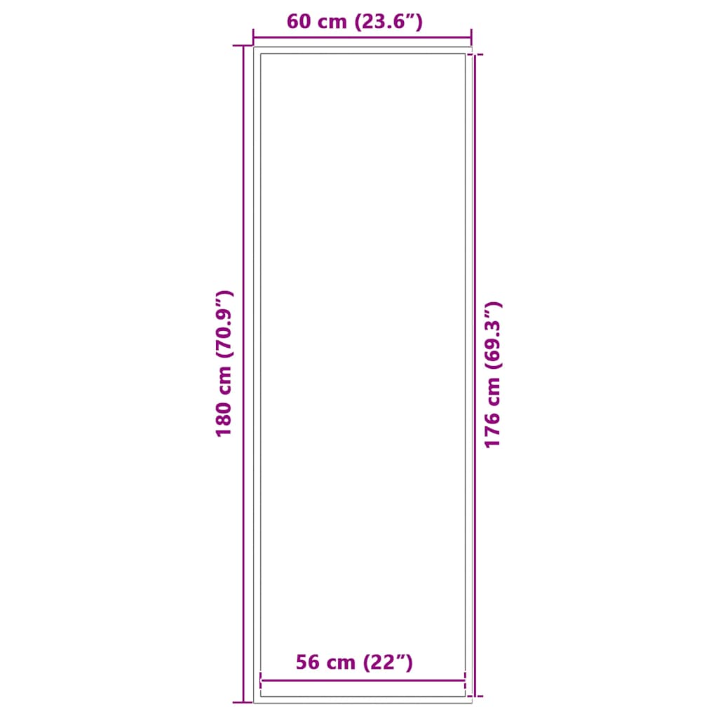 Zerbino Antracite 60x180 cm