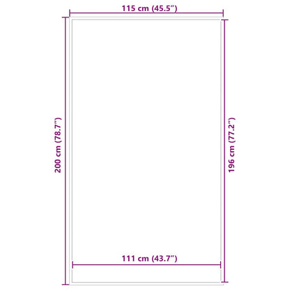 Zerbino Antracite 115x200 cm