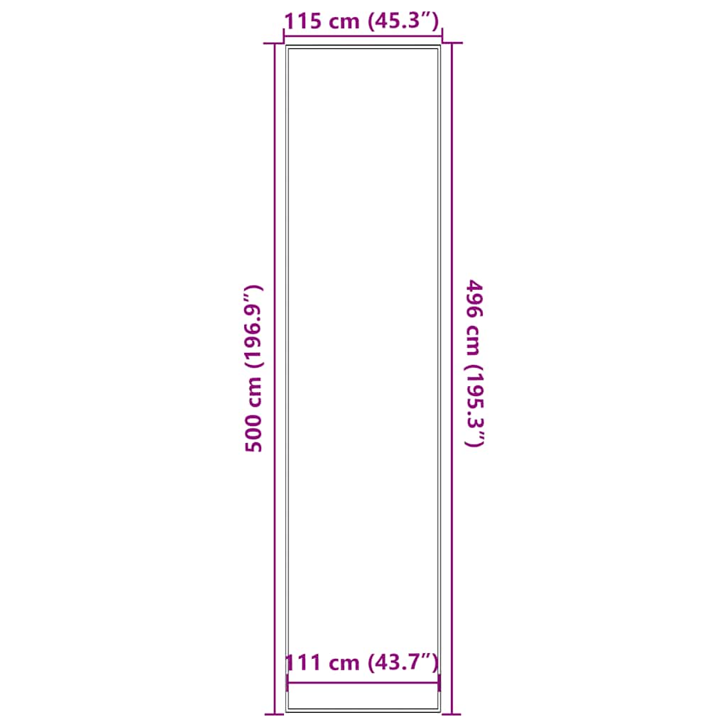 Zerbino Antracite 115x500 cm