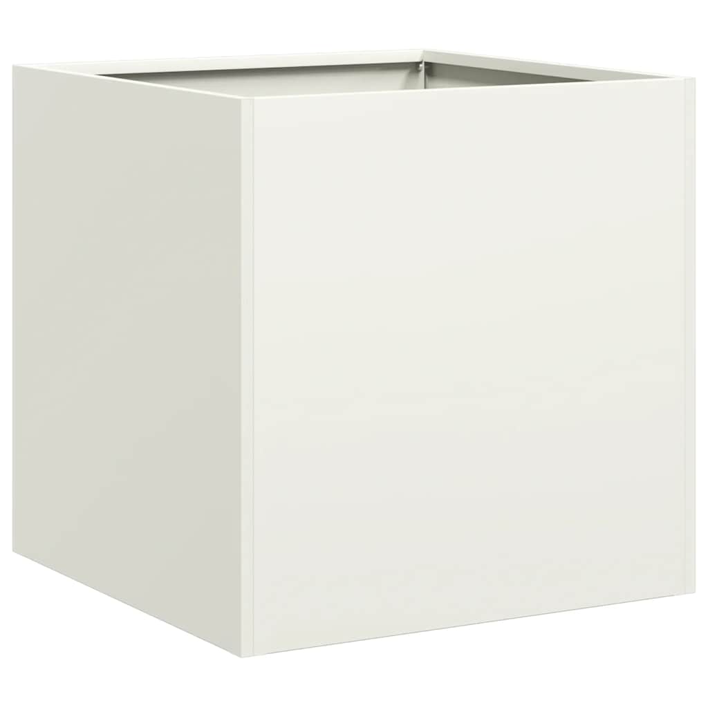 Fioriera Bianca 40x40x40 cm in Acciaio Laminato a Freddo