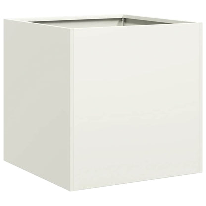 Fioriera Bianca 40x40x40 cm in Acciaio Laminato a Freddo