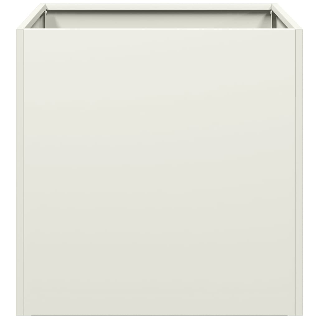 Fioriera Bianca 40x40x40 cm in Acciaio Laminato a Freddo