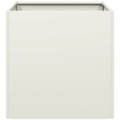 Fioriera Bianca 40x40x40 cm in Acciaio Laminato a Freddo