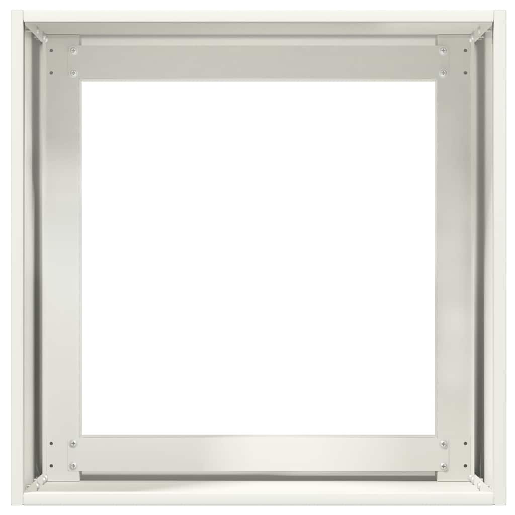 Fioriera Bianca 40x40x40 cm in Acciaio Laminato a Freddo