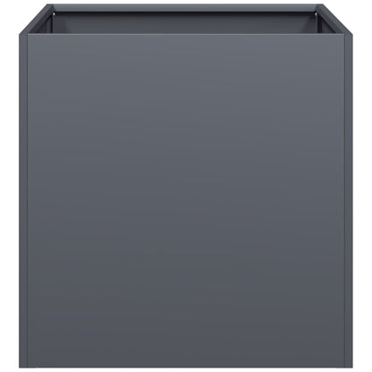 Fioriera Antracite 40x40x40 cm in Acciaio Laminato a Freddo