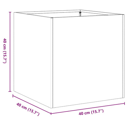Fioriera Antracite 40x40x40 cm in Acciaio Laminato a Freddo