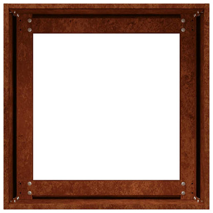 Fioriera Arrugginita 40x40x40 cm in Acciaio Corten