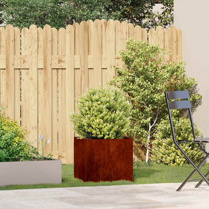 Fioriera Arrugginita 40x40x40 cm in Acciaio Corten