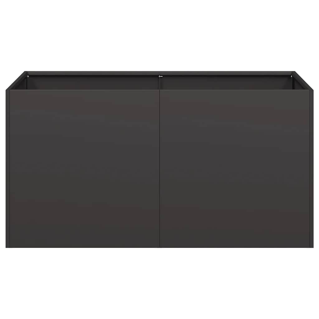 Fioriera Nera 80x40x40 cm in Acciaio Laminato a Freddo