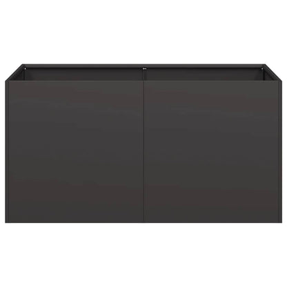 Fioriera Nera 80x40x40 cm in Acciaio Laminato a Freddo