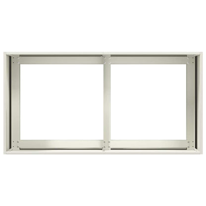 Fioriera Bianca 80x40x40 cm in Acciaio Laminato a Freddo