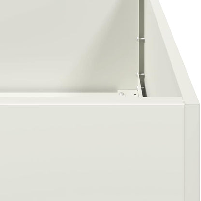 Fioriera Bianca 80x40x40 cm in Acciaio Laminato a Freddo