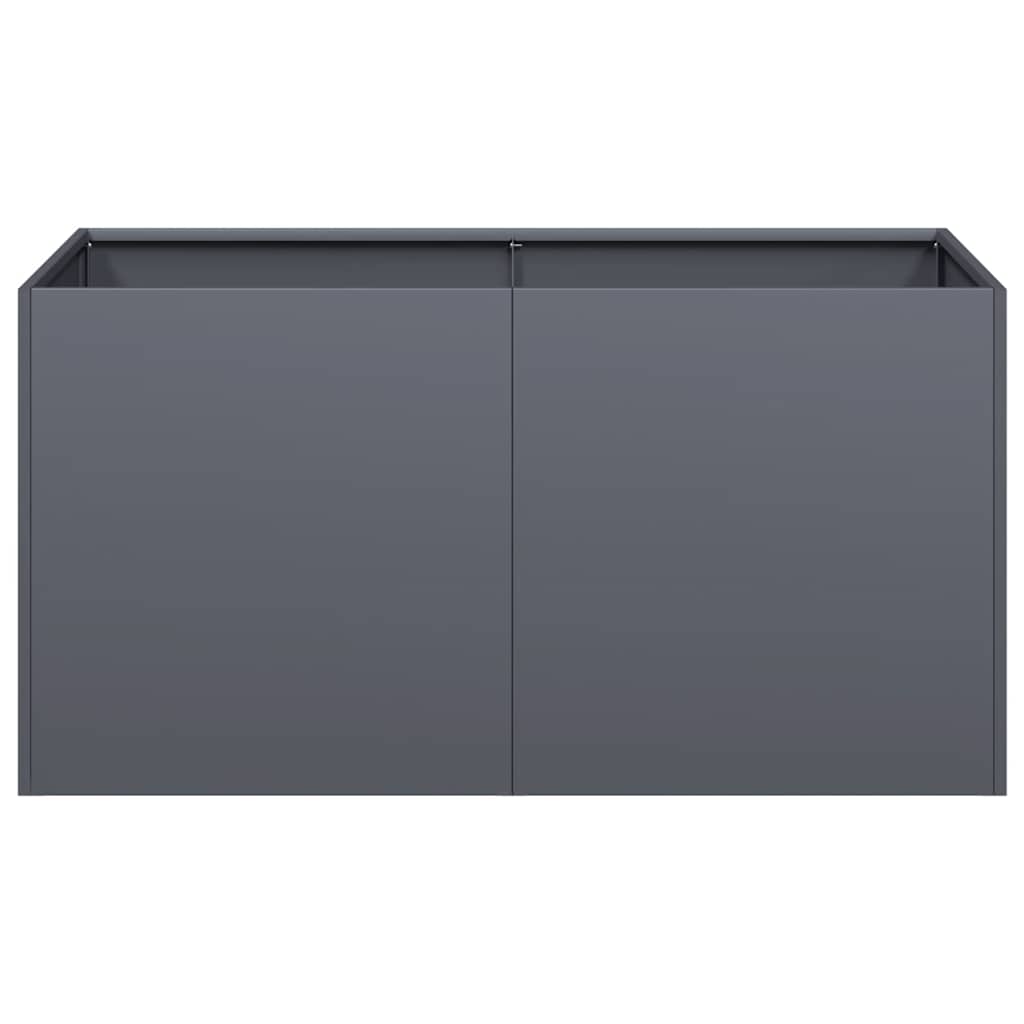 Fioriera Antracite 80x40x40 cm in Acciaio Laminato a Freddo