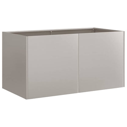 Fioriera Arrugginita 80x40x40 cm in Acciaio Corten