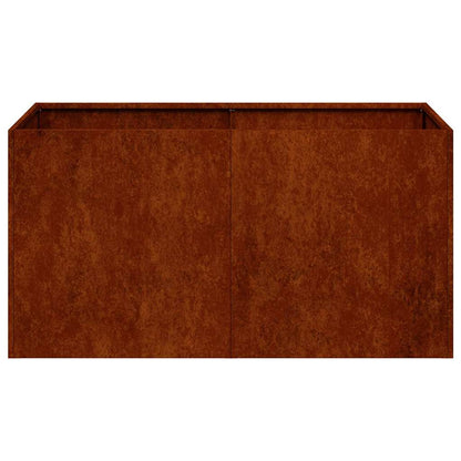 Fioriera Arrugginita 80x40x40 cm in Acciaio Corten