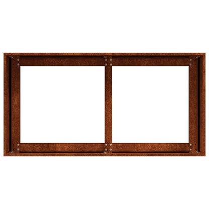 Fioriera Arrugginita 80x40x40 cm in Acciaio Corten