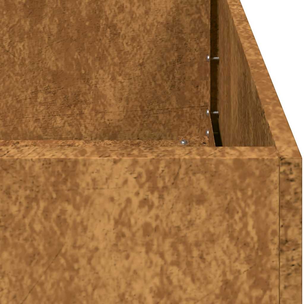 Fioriera Arrugginita 80x40x40 cm in Acciaio Corten