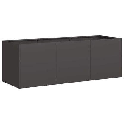 Fioriera Nera 120x40x40 cm Acciaio Laminato a Freddo