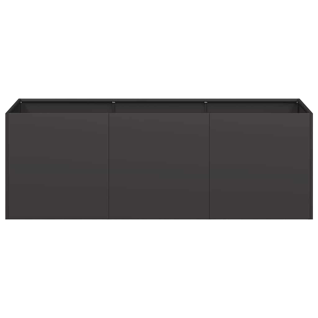 Fioriera Nera 120x40x40 cm Acciaio Laminato a Freddo