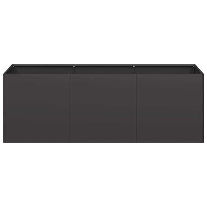 Fioriera Nera 120x40x40 cm Acciaio Laminato a Freddo