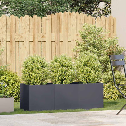 Fioriera Antracite 120x40x40 cm Acciaio laminato a freddo