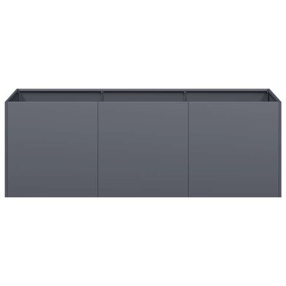 Fioriera Antracite 120x40x40 cm Acciaio laminato a freddo