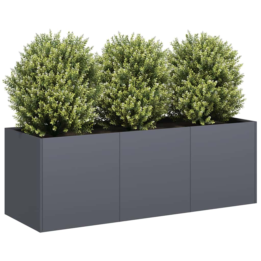 Fioriera Antracite 120x40x40 cm Acciaio laminato a freddo