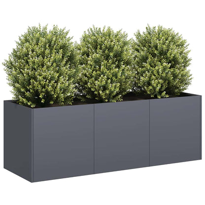 Fioriera Antracite 120x40x40 cm Acciaio laminato a freddo