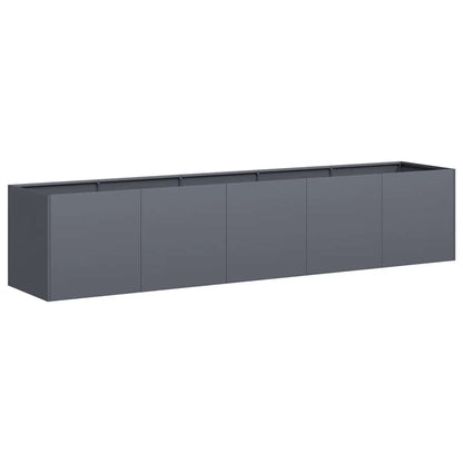 Fioriera Antracite 200x40x40 cm Acciaio laminato a freddo