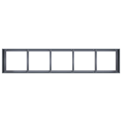 Fioriera Antracite 200x40x40 cm Acciaio laminato a freddo