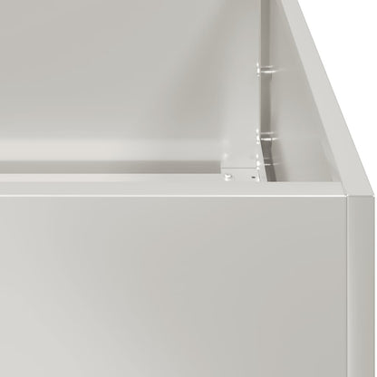 Fioriera 200x40x40 cm in Acciaio Inox | homemem39