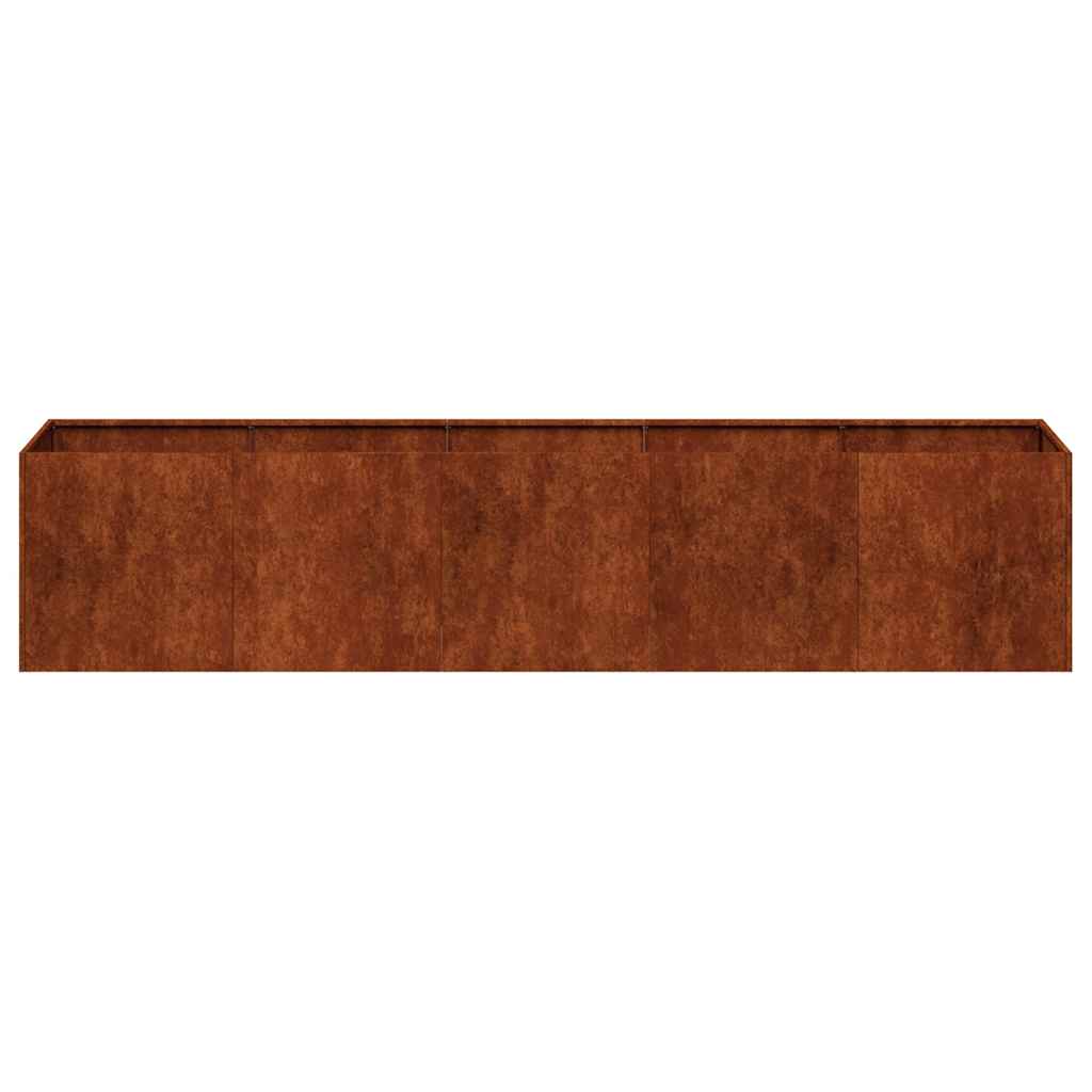 Fioriera Arrugginita 200x40x40 cm in Acciaio Corten | homemem39