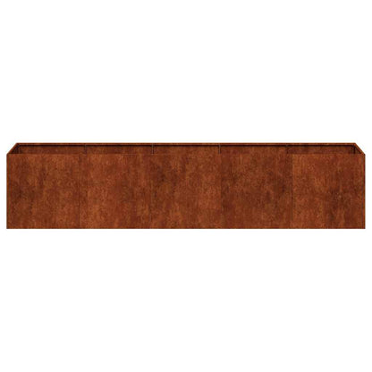 Fioriera Arrugginita 200x40x40 cm in Acciaio Corten | homemem39