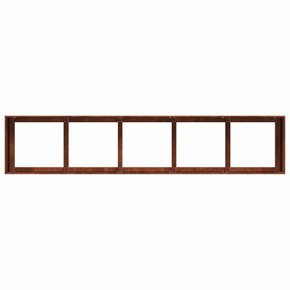 Fioriera Arrugginita 200x40x40 cm in Acciaio Corten | homemem39