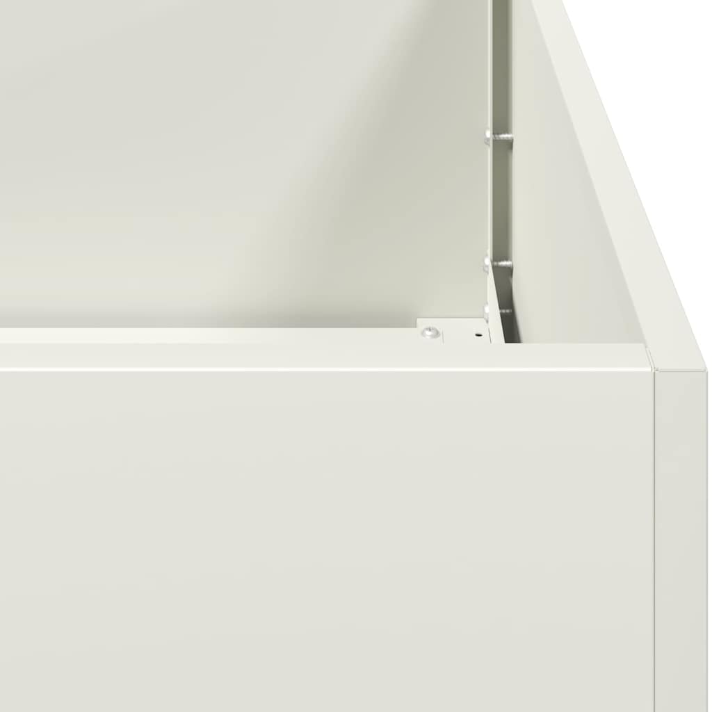 Fioriera Bianca 280x40x40 cm in Acciaio Laminato a Freddo