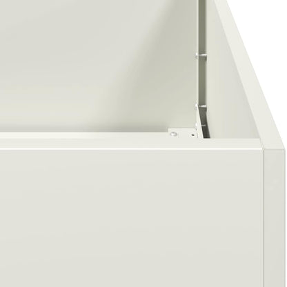 Fioriera Bianca 280x40x40 cm in Acciaio Laminato a Freddo